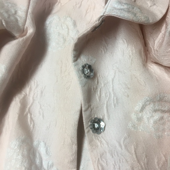 Elegant Pink and White Baby Dress with Rhinestone Detail - Picture 3 of 7